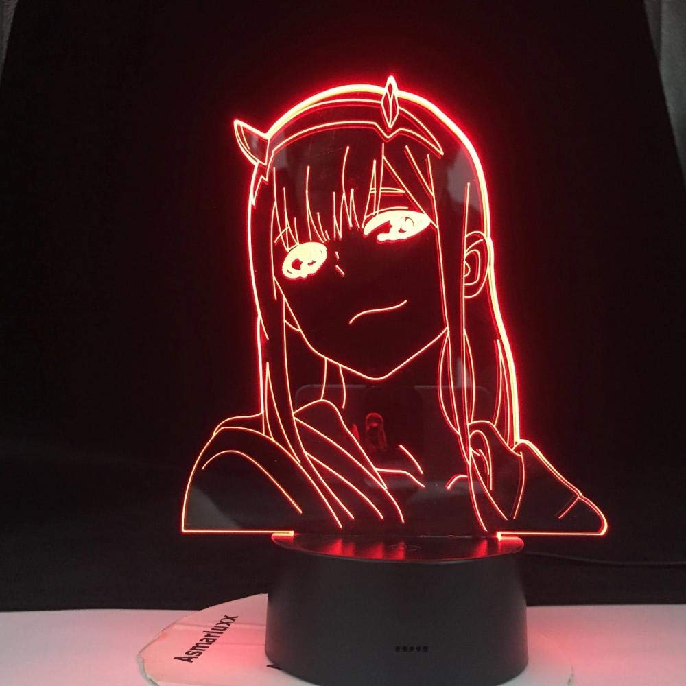 lzmlzm , KATA Anime Lamp 2 Patterns Zero Two Figure Gift for